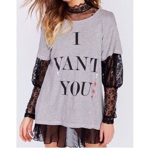 Wildfox I Vant You Vampire Halloween Tee